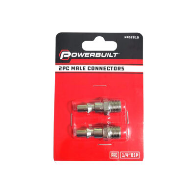 2pc Male Connectors ARO 1/4BSP