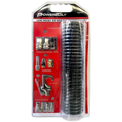 12pc Recoil Air Hose And Accessory Set