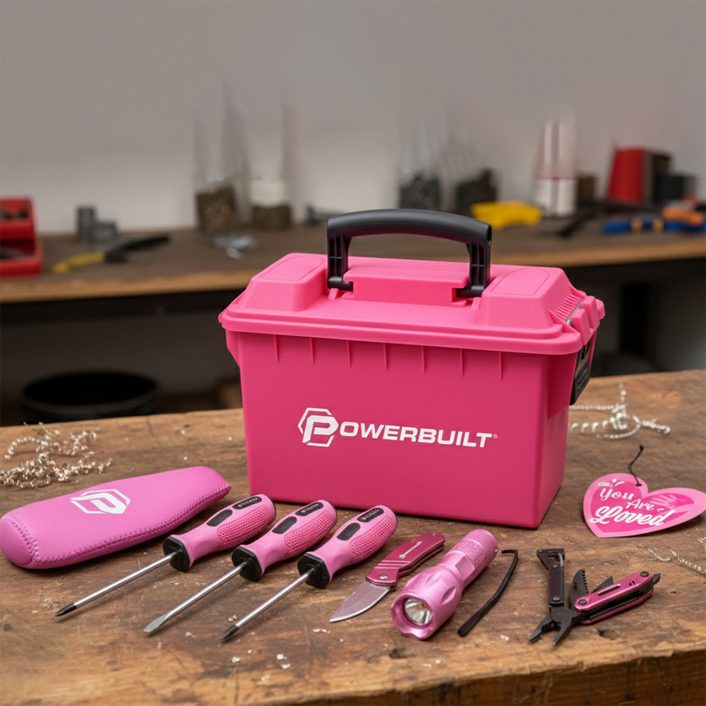 Powerbuilt Girl Boss 9pc Pink Tool Gift Set