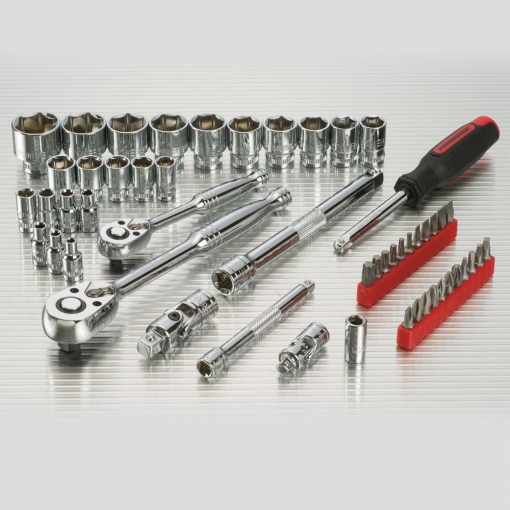 1/4" Dr, 3/8" Dr 53pc Metric Socket Set - Image 2