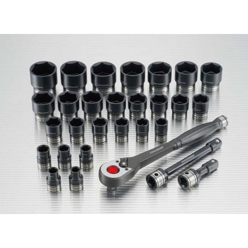 1/2” Dr 30pc 6pt Metric Standard Dual Impact Socket Sets - Image 2