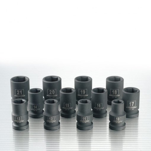 1/2” Dr 12pc 6pt Metric Standard Impact Socket Set - Image 2