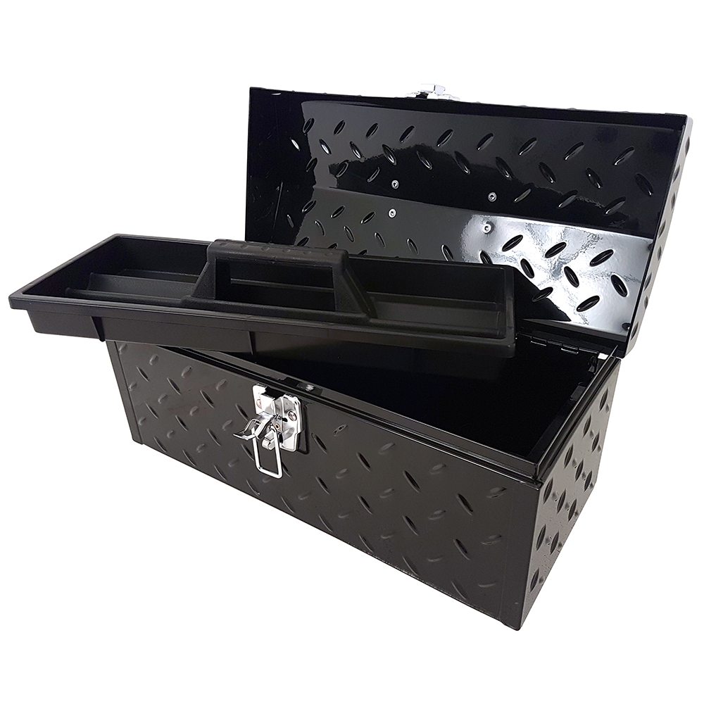 16" Hip Roof Steel Portable Tool Box - Power Built Tools
