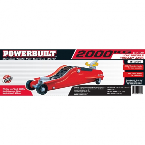 2.2 Ton / 2000kg Trolley Jack Low Profile
