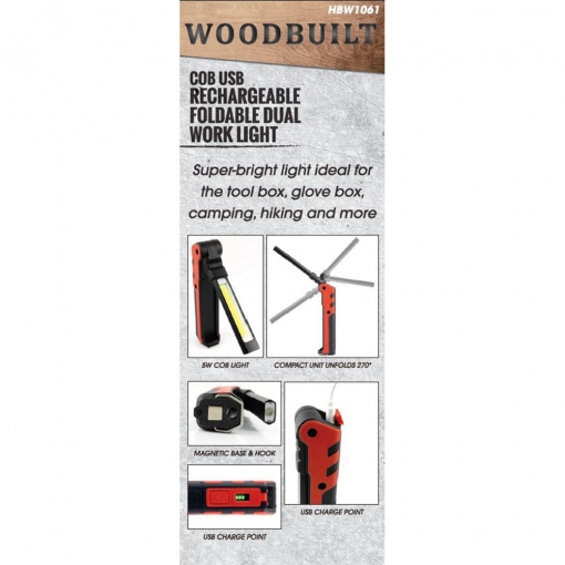 LED Rechargeable Foldable Dual Work Light - Image 3