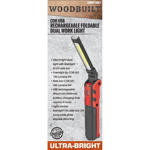 LED Rechargeable Foldable Dual Work Light - Image 2