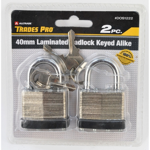 2pc Padlock, Keyed Alike
