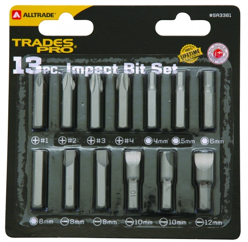 13pc Impact Bit Set