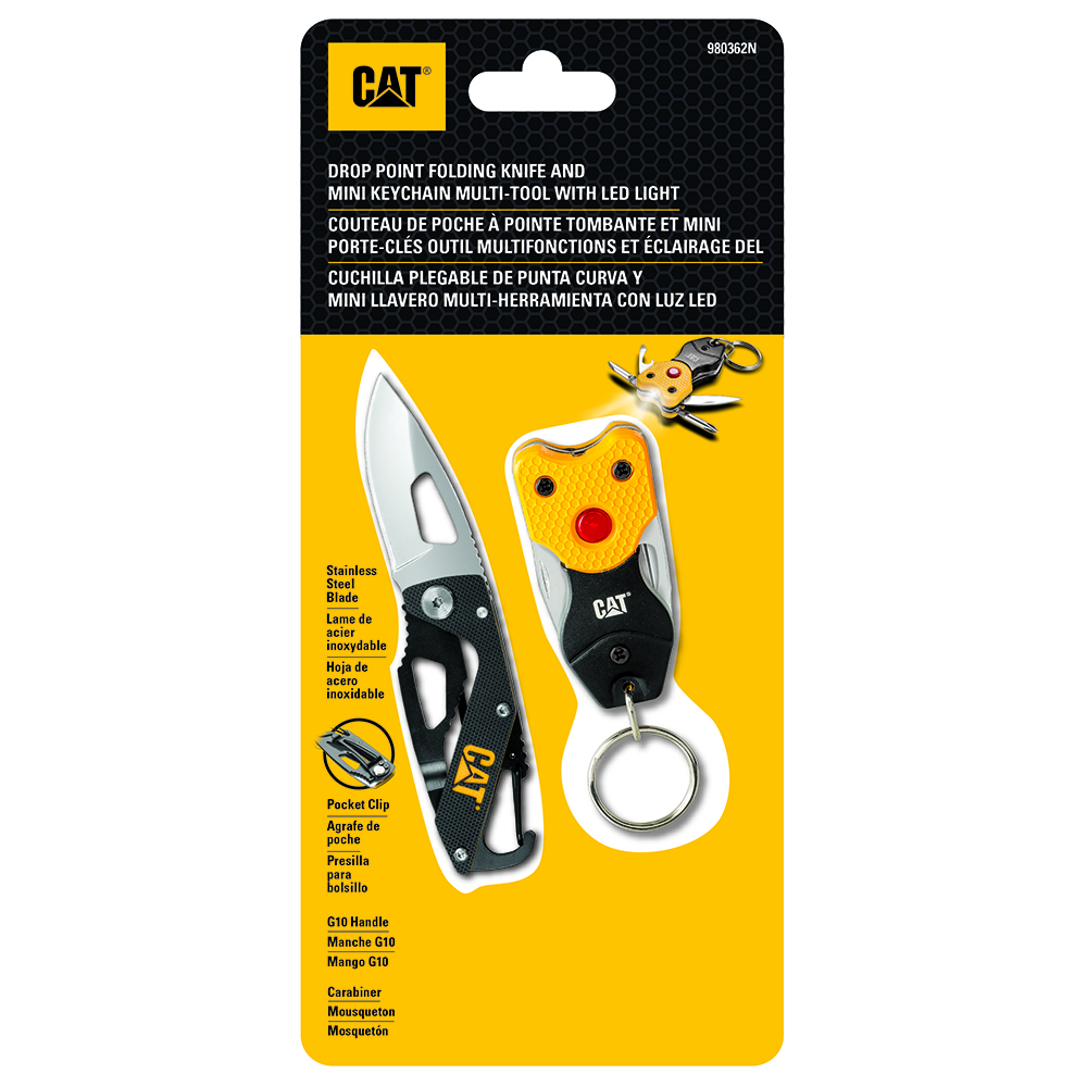 Cat Multi-Tool, Knife, and Keychain Tool Set 