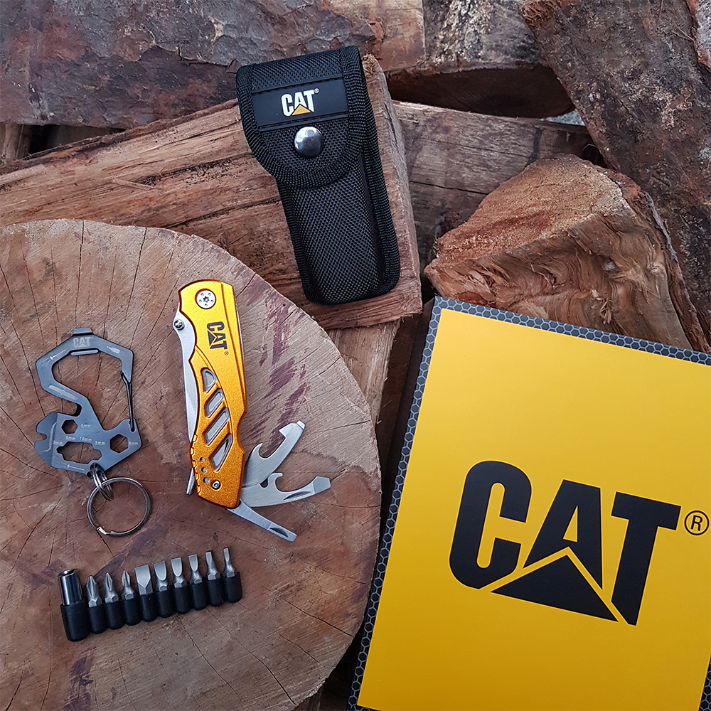 Cat Multi-Tool, Knife, and Keychain Tool Set 