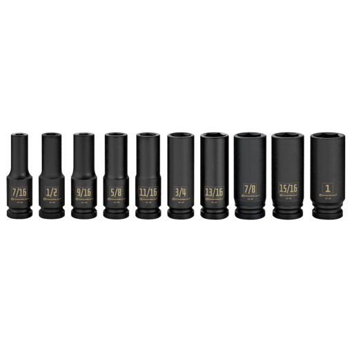 1/2" Dr 10pc Imperial Deep Impact Socket Set