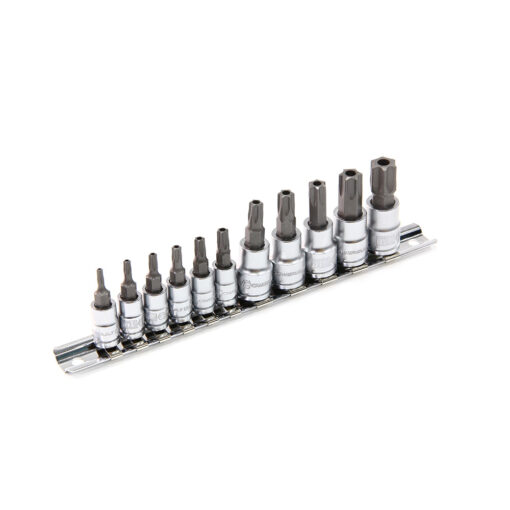 1/4" Dr 3/8" Dr 11pc Tamper Proof Star / Torx Bit Socket Set - Image 2